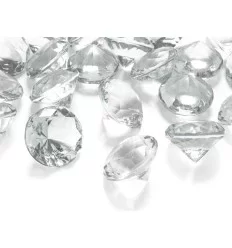 Gennemsigtig diamant konfetti - 30 mm