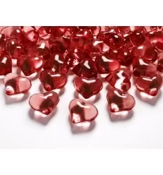 Rød diamant hjerter - 21 mm