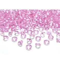 Lys pink diamant konfetti - 12 mm