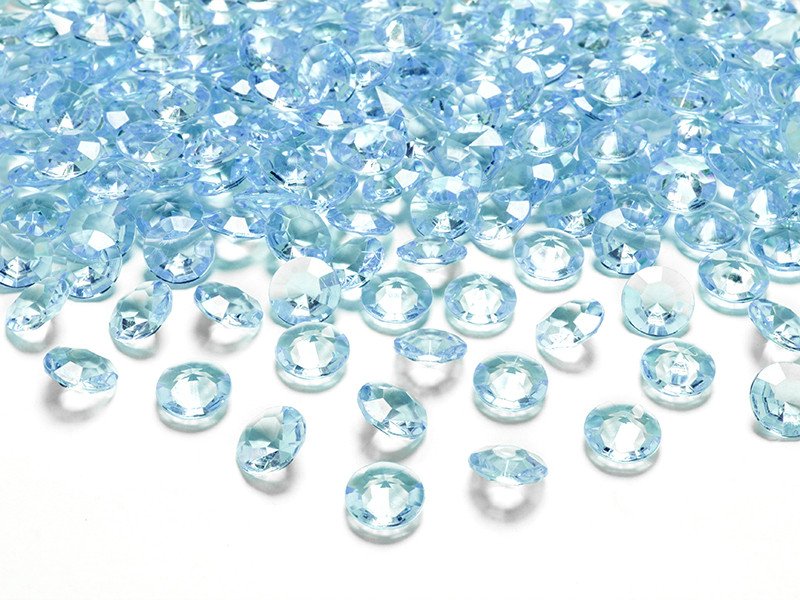 Turkis diamant konfetti - 12 mm