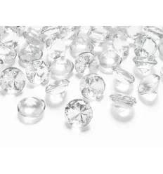 Gennemsigtig diamant konfetti - 20 mm