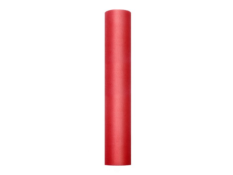 Rød tyl - 30 cm