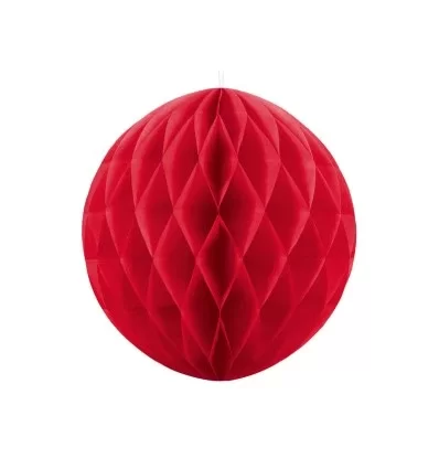 Rød Honeycomb - 40 cm - Rund