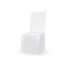 Hvid stol betræk 107 cm