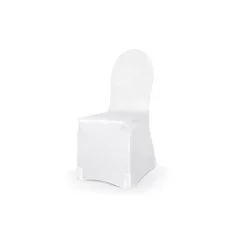 Hvid stol betræk til rund stol ryg uden armlæn