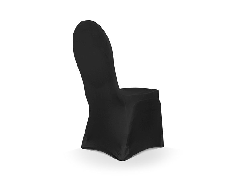 Sort stol betræk til rund stol ryg uden armlæn