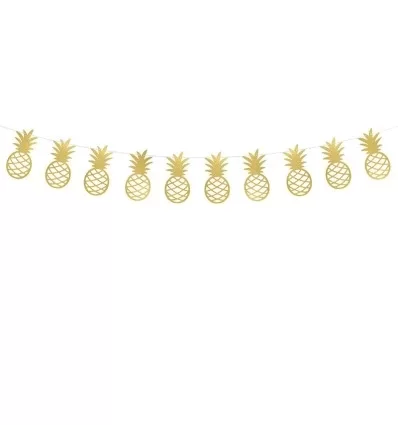 Ananas guirlande - guld
