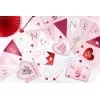 Valentines banner - Rød, pink og hvid