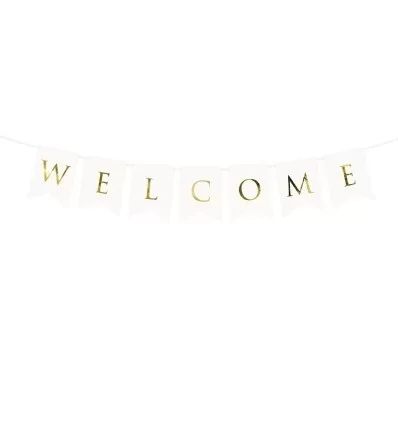 Welcome banner - hvid - lav selv
