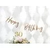 Happy birthday banner - rose guld - 16,5 cm x 62 cm